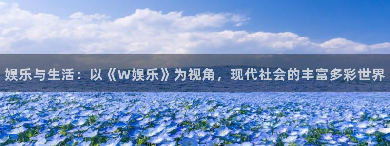 银河官网：娱乐与生活：以《W娱乐》为视角，现代社会的丰富多彩世界